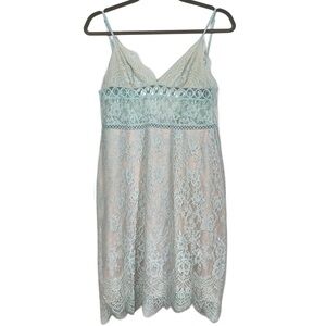 Victorias Secret Slip Dress Womens Size XS Lace Aqua